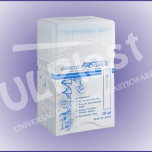 85510 Końcówki OMNITIP® OM-1000-SFR-B do pipet, poj. 100-1000 µl, dł. 83 mm, niebieskie, stos Starter.